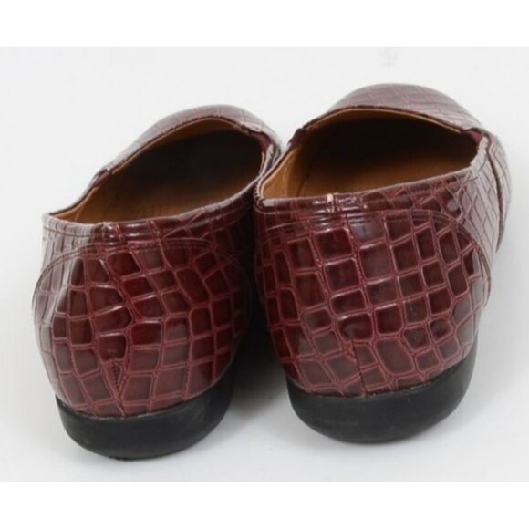 Comfortview Leisa Women 11 WIDE Faux Crocodile Leather Elastic Gore SlipOn Flat - Picture 6 of 11